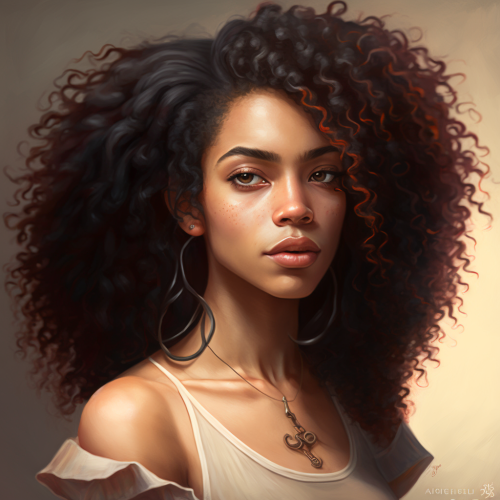 oscarp ilustration of Judith Artacho stylized curly hair b2ac7e56-5881-4714-a24d-d9a7f52bdb8e